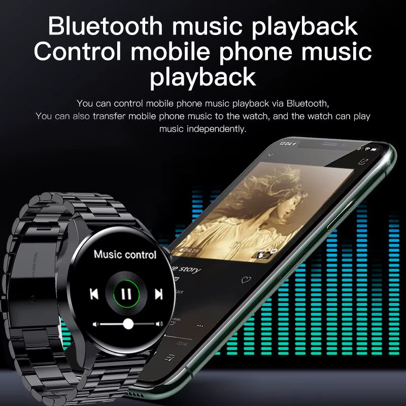 2024 Bluetooth Call Smart Watch Men Full Touch Sport Fitness Watches Men Waterproof Heart Rate Smartwatch Man Android IOS
