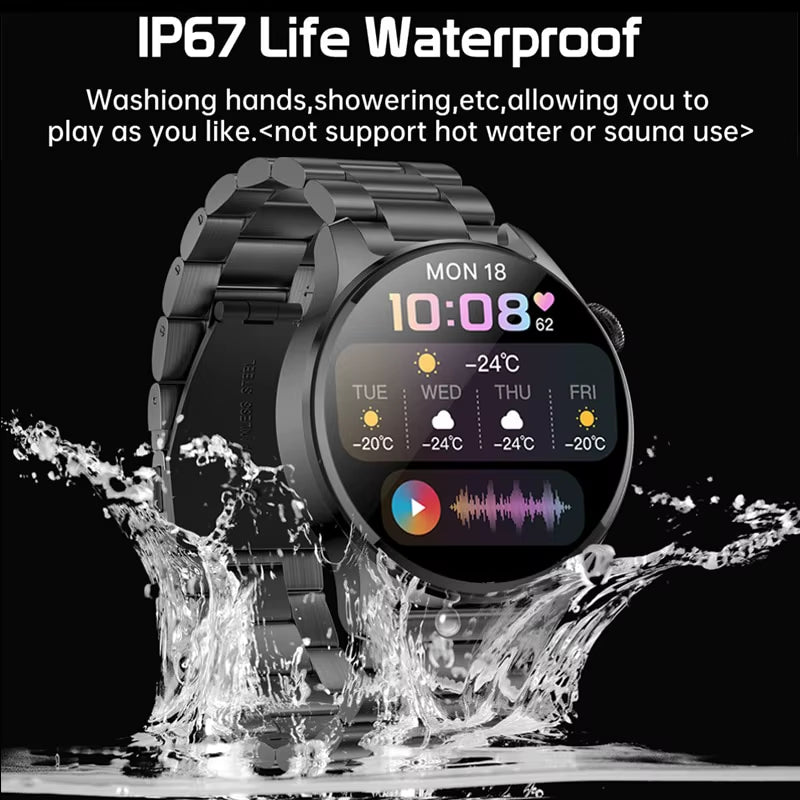 2024 Bluetooth Call Smart Watch Men Full Touch Sport Fitness Watches Men Waterproof Heart Rate Smartwatch Man Android IOS