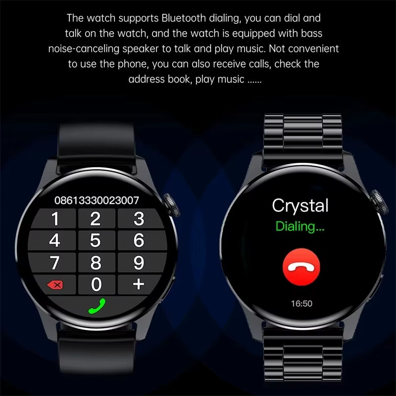 2024 Bluetooth Call Smart Watch Men Full Touch Sport Fitness Watches Men Waterproof Heart Rate Smartwatch Man Android IOS
