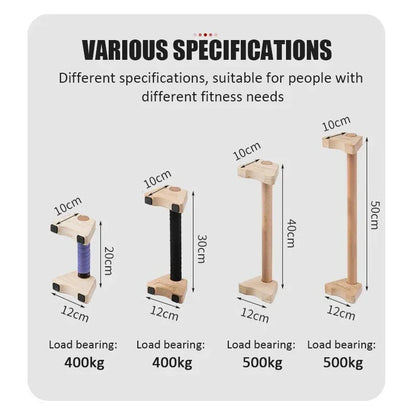 Wooden Push-Up Stand Non-Slippush up Bar Handles Fitness Pushup Board Calisthenics Parallettes Bar Exercise Equipment for Home
