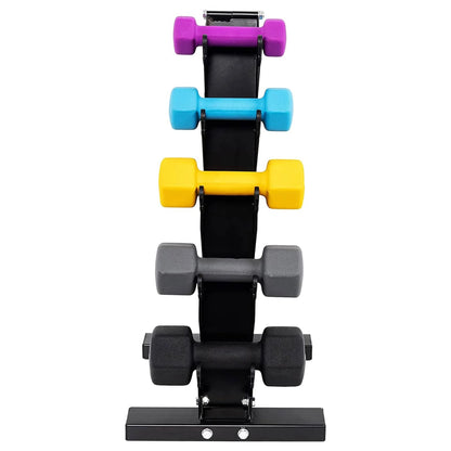 Fitness 76 Lb Neoprene Coated Dumbbell Set W/ Stand, Multicolor