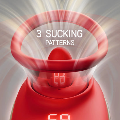 Adult Toys for Women Sucking Vibrator, 3 Sucking, 9 Tongue Licking & Vibrating Female Sex Toys Vibrators Nipple Toys,Rose Sex Toys for Women Pleasure