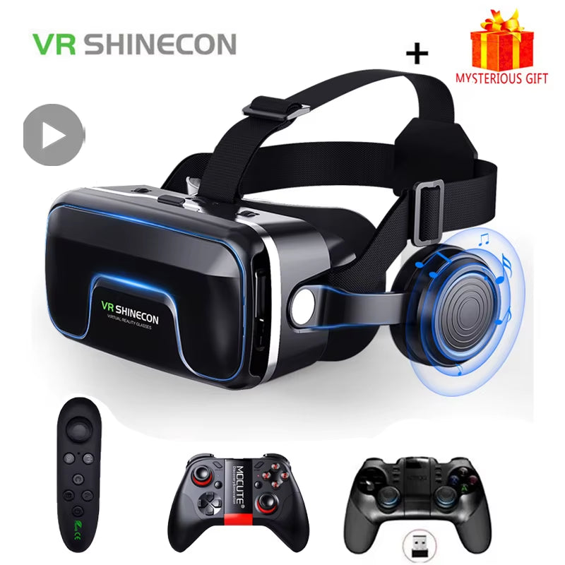 VR Shinecon 10.0 Casque Helmet 3D Glasses Virtual Reality Headset for Smartphone Smart Phone Goggles Video Game Viar Binoculars