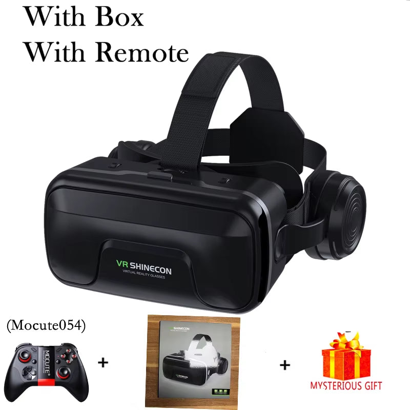 VR Shinecon 10.0 Casque Helmet 3D Glasses Virtual Reality Headset for Smartphone Smart Phone Goggles Video Game Viar Binoculars