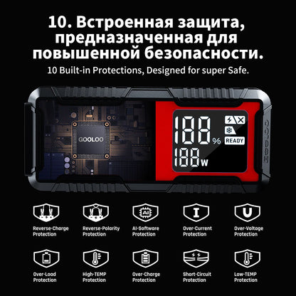 3000A Car Jump Starter 16000Mah Power Bank Portable Charger Booster 12V Auto Starting Device Emergency Battery Starter