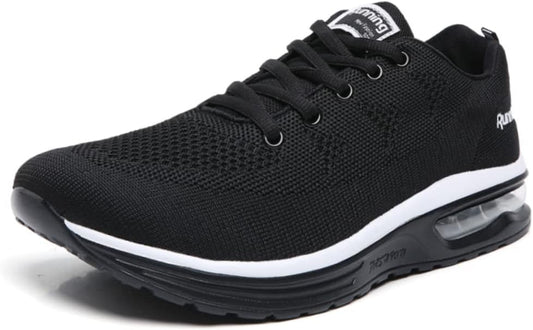 Trail Running Shoes for Women Gym Workout Sneakers Athletic Tennis Walking Shoes Fashion Sneaker All Black Size 8