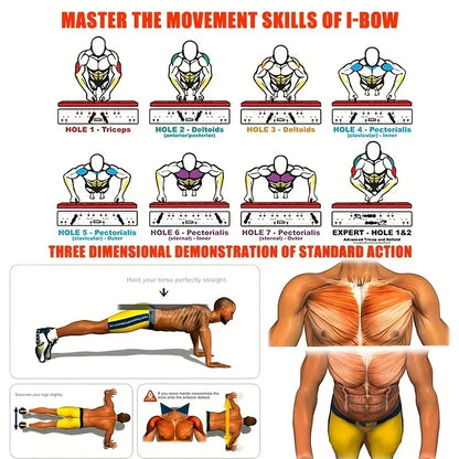 Foldable Push-Up Board Set - Multifunctional Fitness Equipment for Chest, Abdomen, Arms, and Back Workouts